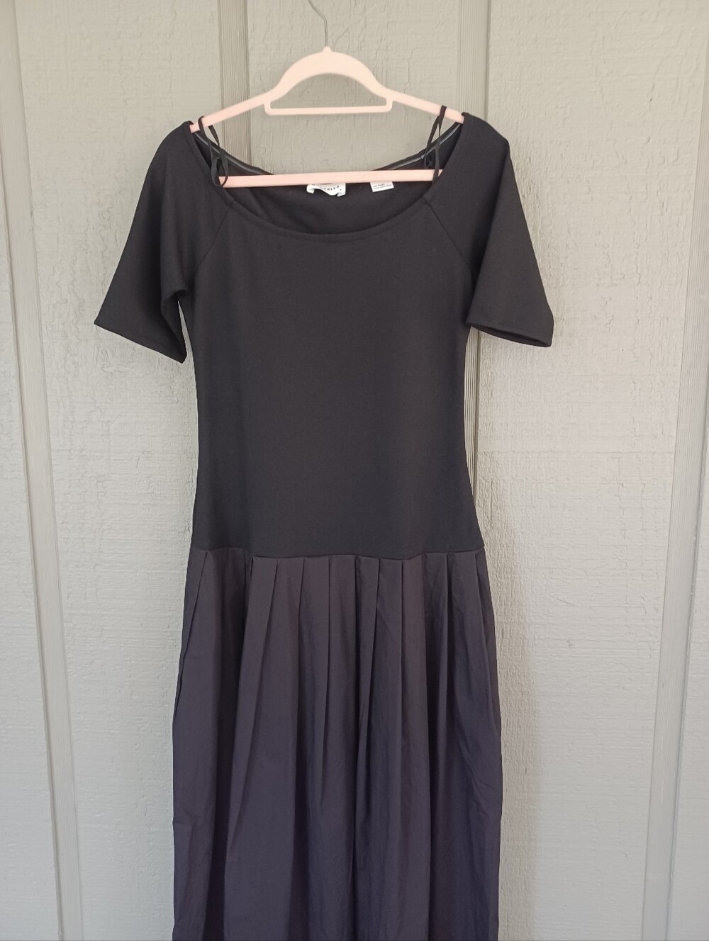 Marcella NYC Mila Maxi Dress Size M Women Off The Shoulder Pockets In Black - Picture 3 of 14